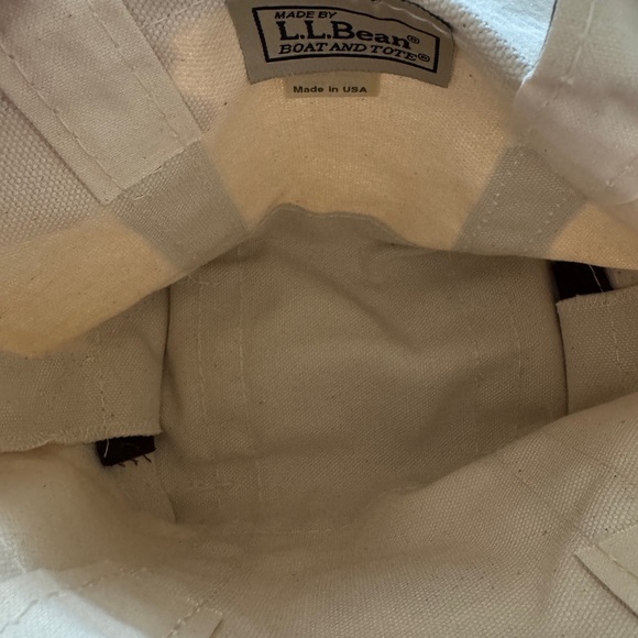 VTG RARE LL Bean Micro Mini Boat Tote Bag Canvas  Turkey & Christmas Tree - Picture 4 of 4